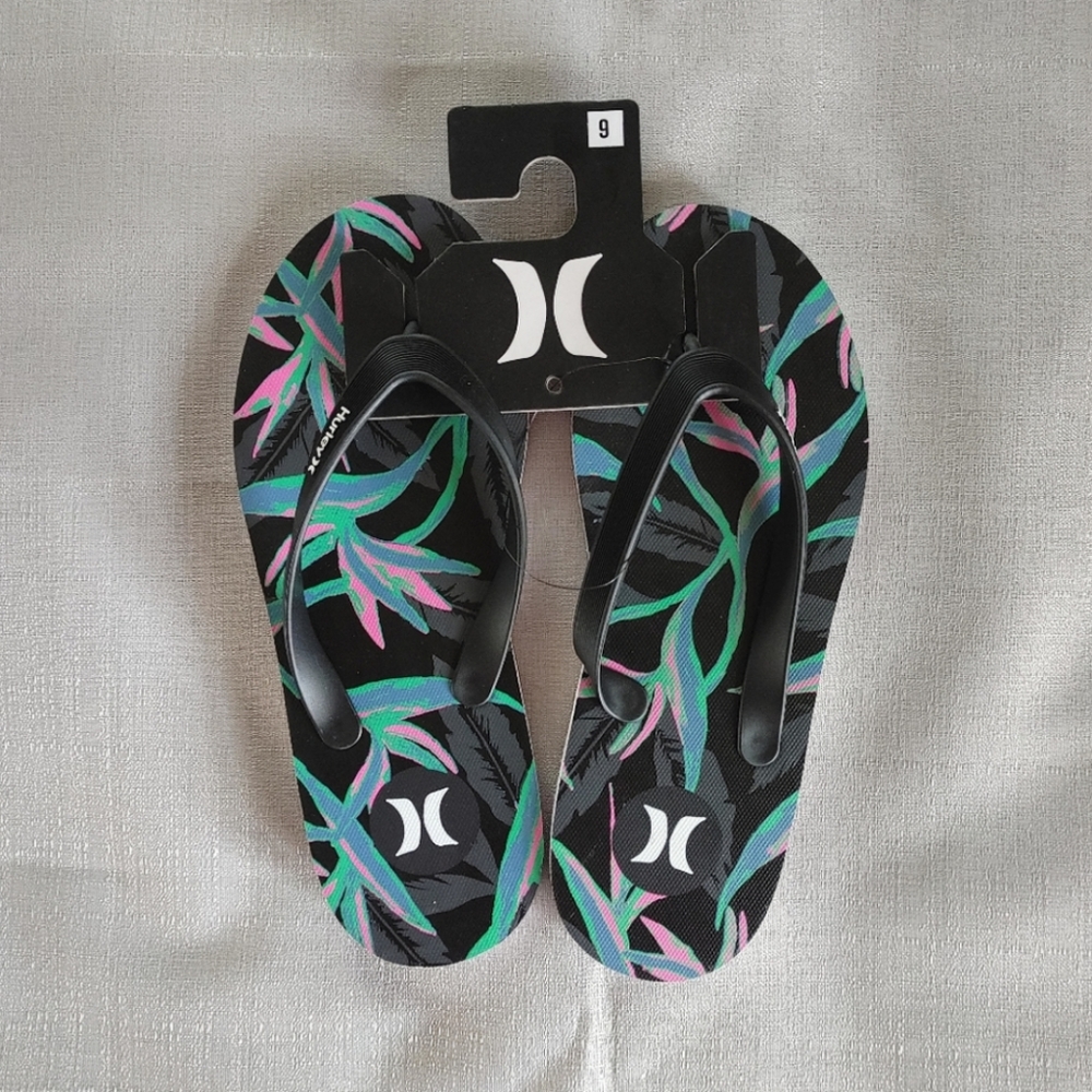 Hurley Tropics Flip Flops mens size 9 New With Tags